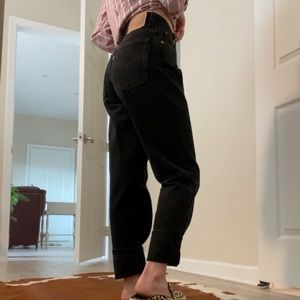 High waisted black vintage Levi’s
